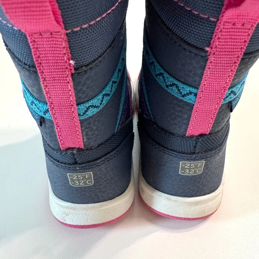 Merrell Snow Crush Winter Boots Toddler Kids Navy Pink‎ Waterproof ML165204 8M